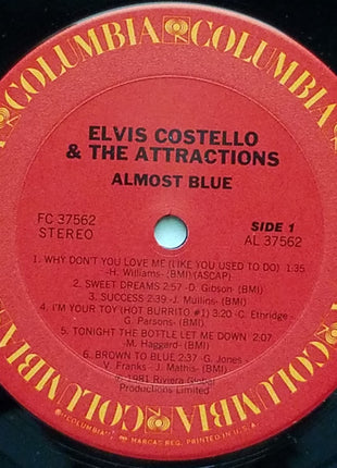 Elvis Costello & The Attractions : Almost Blue (LP, Album, Pit)