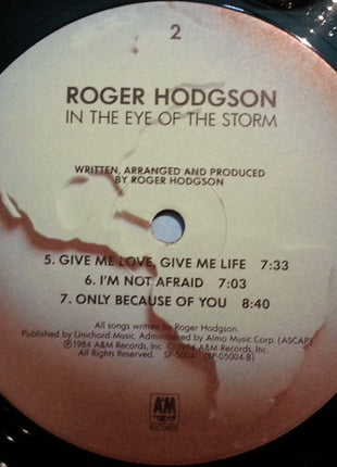 Roger Hodgson : In The Eye Of The Storm (LP, Album, Ind)