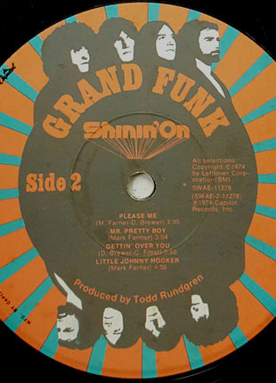 Grand Funk Railroad : Shinin' On (LP, Album, Jac)
