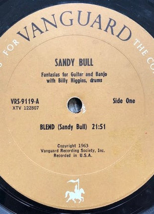 Sandy Bull  With Billy Higgins : Fantasias For Guitar And Banjo (LP, Album, Mono, RP, Gol)