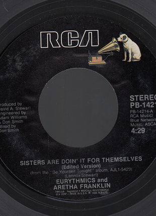 Eurythmics And Aretha Franklin : Sisters Are Doin' It For Themselves (7", Single, Styrene, Ind)