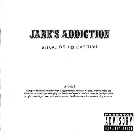 Jane's Addiction : Ritual De Lo Habitual (CD, Album, Club, SRC)