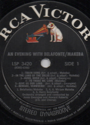 Harry Belafonte / Miriam Makeba : An Evening With Belafonte/Makeba (LP, Album, San)