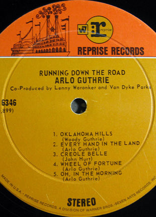 Arlo Guthrie : Running Down The Road (LP, Album, Pit)