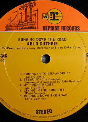 Arlo Guthrie : Running Down The Road (LP, Album, Pit)