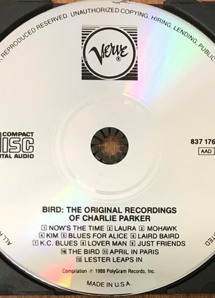 Charlie Parker : Bird - The Original Recordings Of Charlie Parker (CD, Comp, RM)
