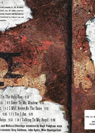 Melissa Etheridge : Yes I Am (CD, Album, Club, RE, PMD)