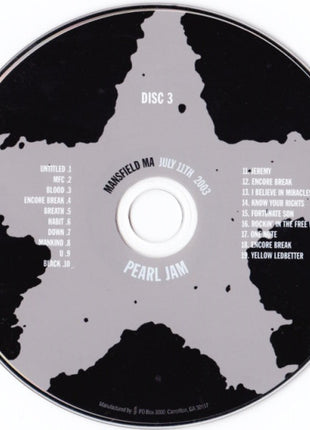 Pearl Jam : Mansfield, MA - July 11th 2003 (3xCD, Album, Tour, Com)