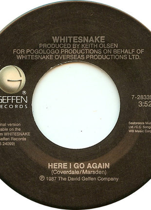 Whitesnake : Here I Go Again (7", Spe)