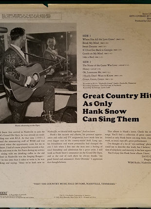 Hank Snow : Hits Covered By Snow (LP, Album)