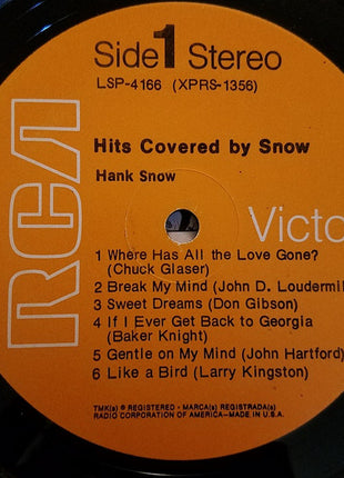 Hank Snow : Hits Covered By Snow (LP, Album)