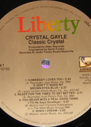 Crystal Gayle : Classic Crystal (LP, Comp, RE)