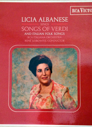 Licia Albanese, RCA Italiana Symphony Orchestra, René Leibowitz : Licia Albanese Sings Songs Of Verdi And Italian Folk Songs (LP)