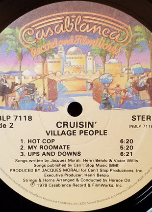 Village People : Cruisin' (LP, Album, Sou)