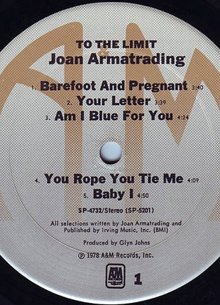 Joan Armatrading : To The Limit (LP, Album)