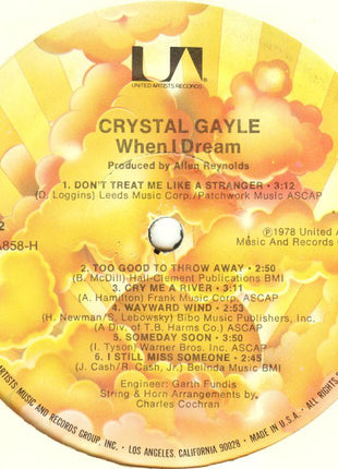 Crystal Gayle : When I Dream (LP, Album, Kee)