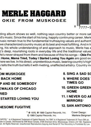 Merle Haggard : Okie From Muskogee (CD, Comp, RE)