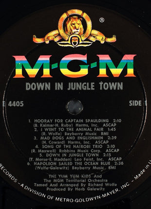 The Yum Yum Kids And The MGM Territorial Orchestra Tamed And Arranged By Richard Wolfe : Down In Jungle Town (LP, Album, Mono)