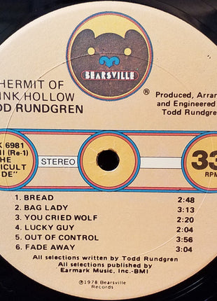 Todd Rundgren : Hermit Of Mink Hollow (LP, Album, Gol)