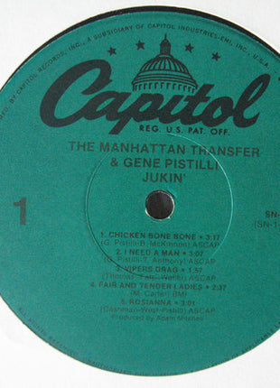 The Manhattan Transfer And Eugene Pistilli : Jukin' (LP, Album, RE, Jac)