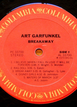 Art Garfunkel : Breakaway (LP, Album)