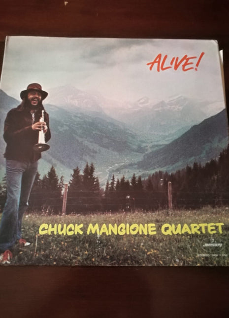 Chuck Mangione Quartet : Alive! (LP, Album, Red)