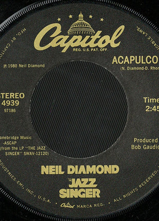 Neil Diamond : Love On The Rocks (7", Single, Win)