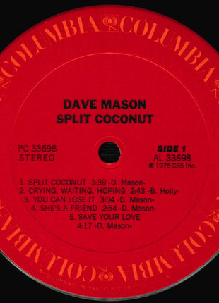 Dave Mason : Split Coconut (LP, Album, Pit)
