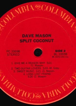 Dave Mason : Split Coconut (LP, Album, Pit)