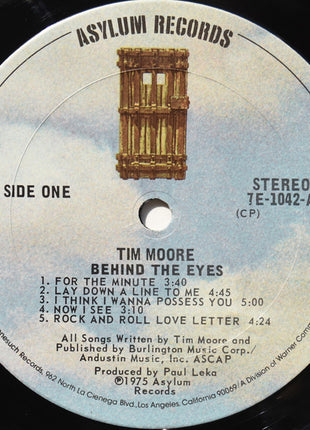 Tim Moore : Behind The Eyes (LP, Album, Pit)