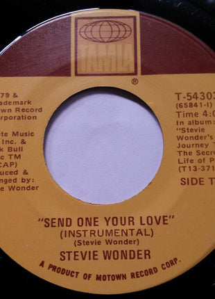 Stevie Wonder : Send One Your Love (7", Single)