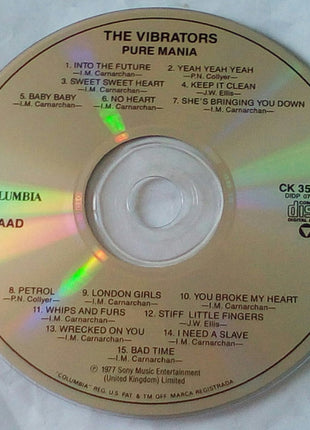 The Vibrators : Pure Mania (CD, Album, RE)