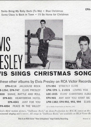 Elvis Presley : Elvis Sings Christmas Songs (7", EP)