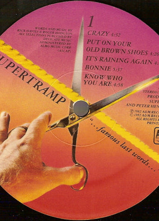 Supertramp : "...Famous Last Words..." (LP, Album, Eur)