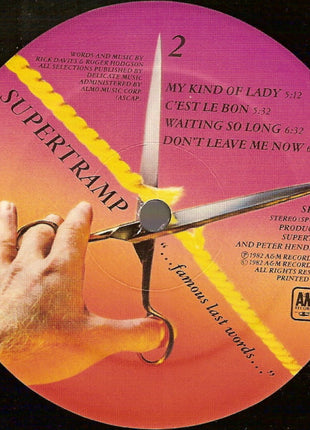 Supertramp : "...Famous Last Words..." (LP, Album, Eur)