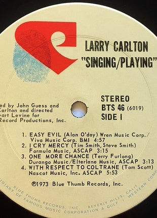 Larry Carlton : Singing / Playing (LP, Album, Ter)