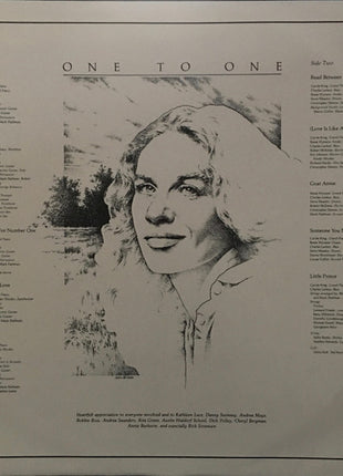 Carole King : One To One (LP, Album, SP )