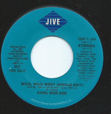 Kool Moe Dee : Wild, Wild West (7", Promo)