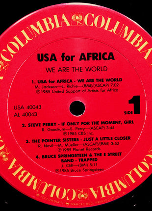 USA For Africa : We Are The World (LP, Album, Pit)