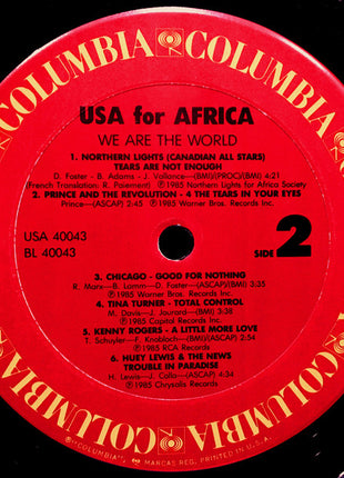 USA For Africa : We Are The World (LP, Album, Pit)