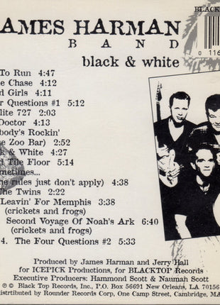 The James Harman Band : Black & White (CD, Album)