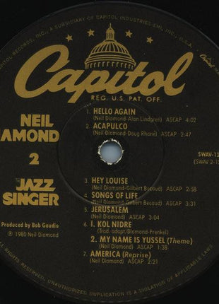 Neil Diamond : The Jazz Singer (Original Songs From The Motion Picture) (LP, Album, Win)