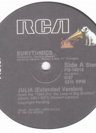 Eurythmics : Julia / Ministry Of Love (12")