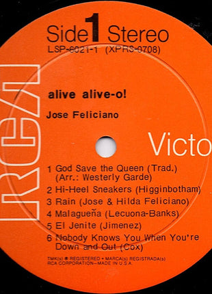 José Feliciano : Alive Alive-O! / José Feliciano In Concert At The London Palladium (2xLP, Album, Roc)