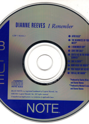 Dianne Reeves : I Remember (CD, Album)