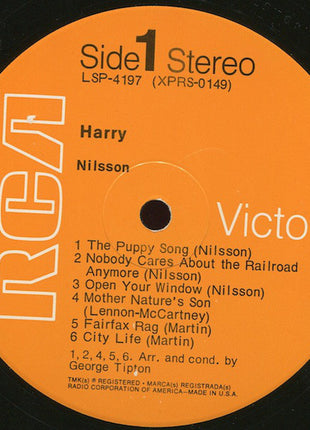 Harry Nilsson : Harry (LP, Album)