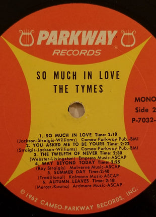 The Tymes : So Much In Love (LP, Album, Mono)