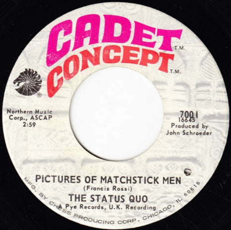 The Status Quo* : Pictures Of Matchstick Men (7", Single)