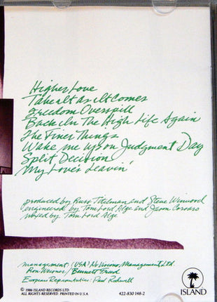 Steve Winwood : Back In The High Life (CD, Album, RE)