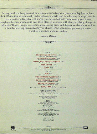 Nancy Wilson : This Mother's Daughter (LP, Album, Win)